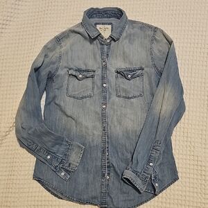 Abercrombie & Fitch Light Blue Denim Shirt